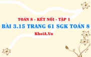 Bài 3.15 trang 61 SGK Toán 8 tập 1 Kết nối tri thức